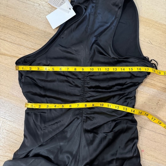 A.L.C.'s Signature Collection Inez satin midi Dress black size 10 NEW - Picture 7 of 10